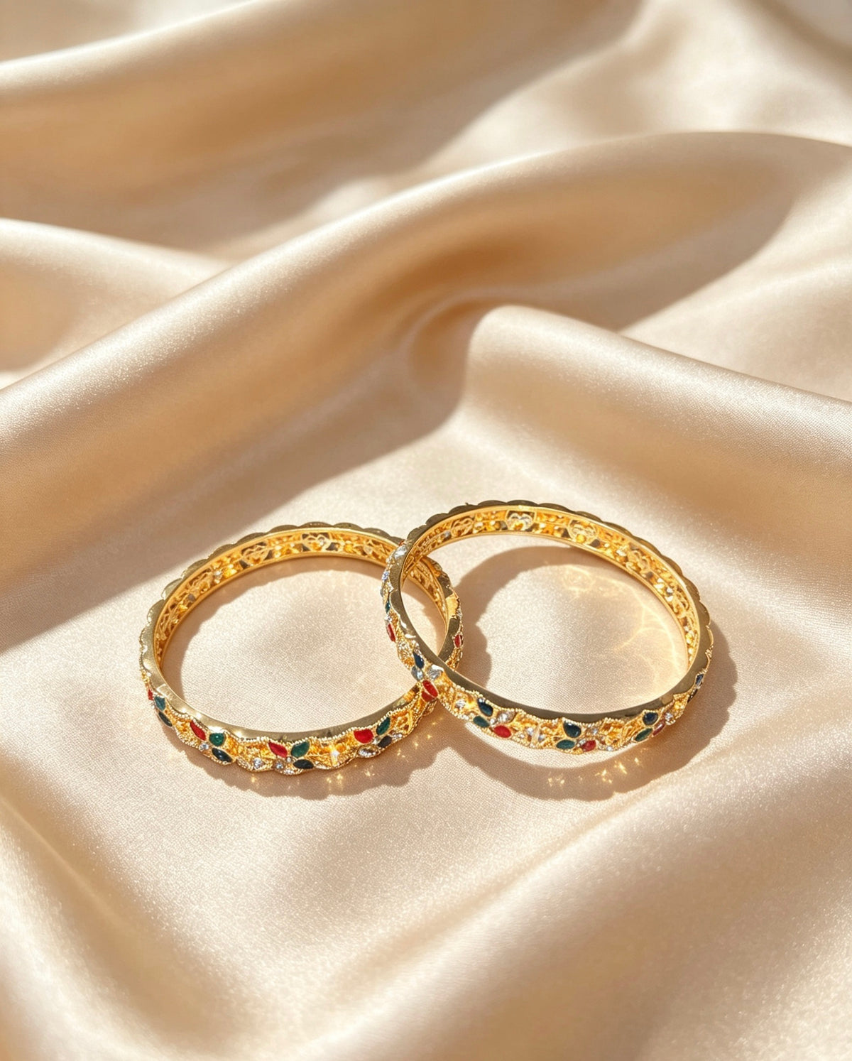 Jasmine Bangle Set. 2.6"
