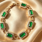 Noor-e-Sabz Green American Diamond Jewellery Set