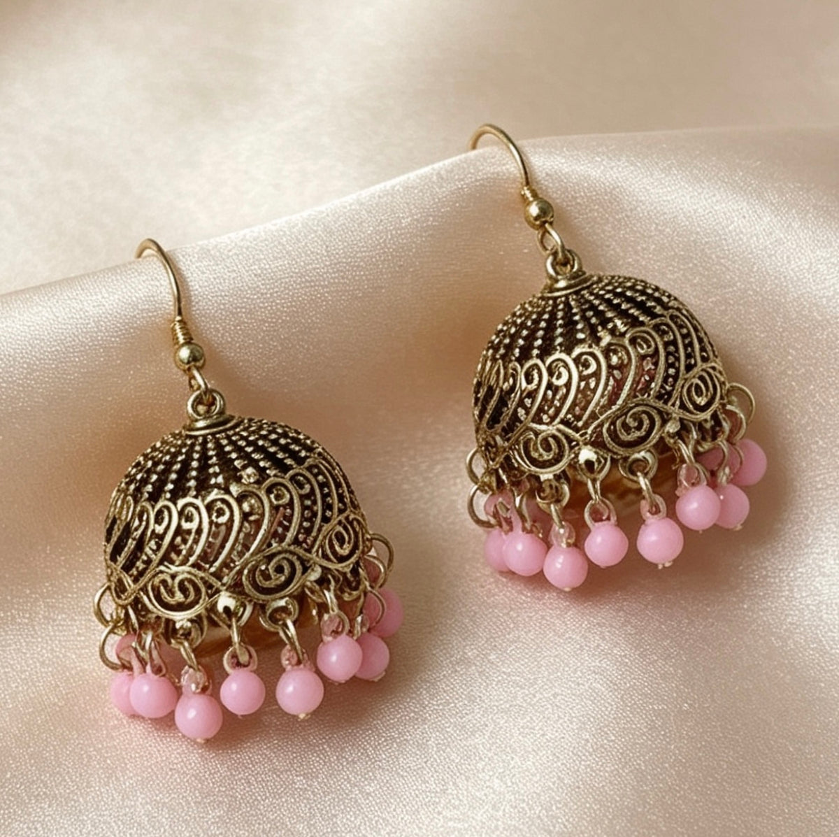 Antique Gold Small Jhumkis