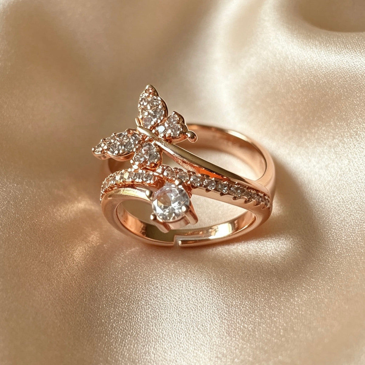 Butterfly & Flower Ring