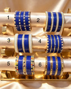 Royal Blue Statement Bangle Sets  2.6