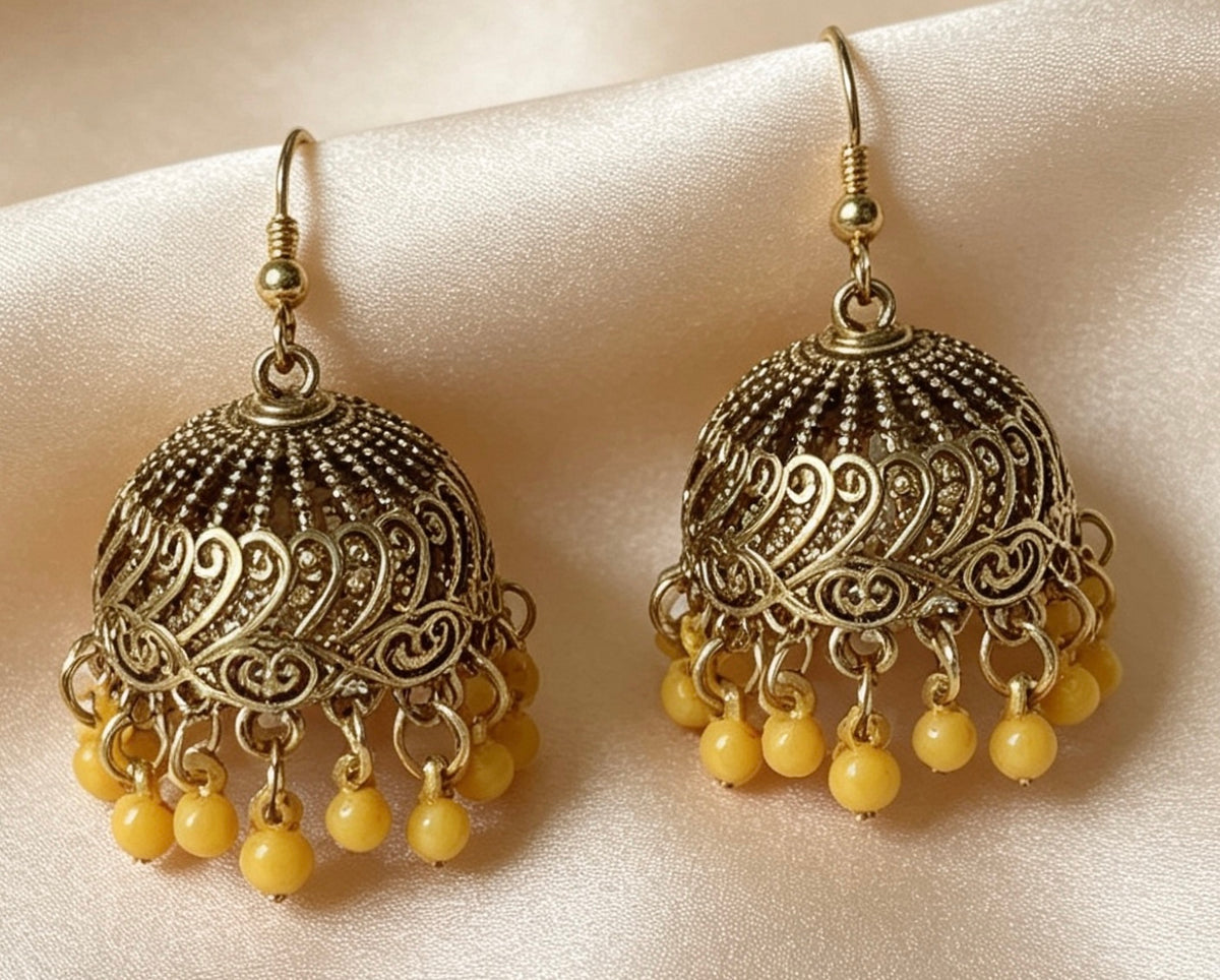 Antique Gold Small Jhumkis