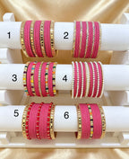 Dusty Pink Statement Bangles  2.8"