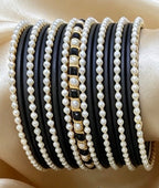 Black Statement Bangles   2.8"