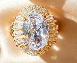 American Diamond Large Statement Rings