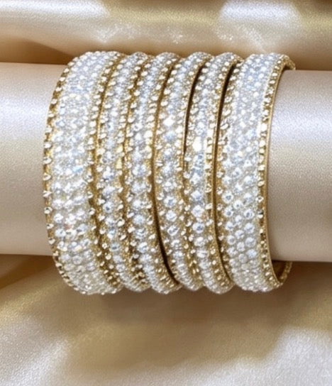 Beaded Bangle Set   2.8"