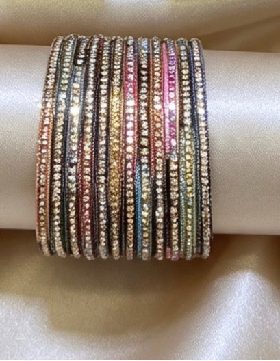 Beaded Bangle Set   2.8"