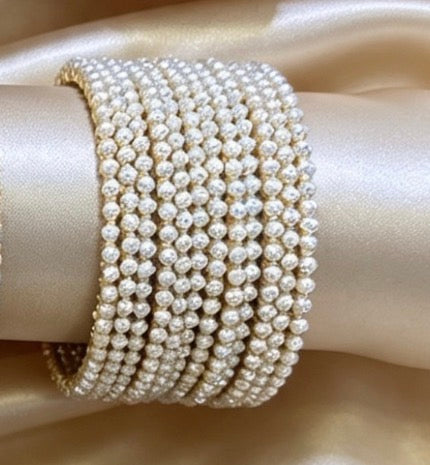 Beaded Bangle Set   2.8"