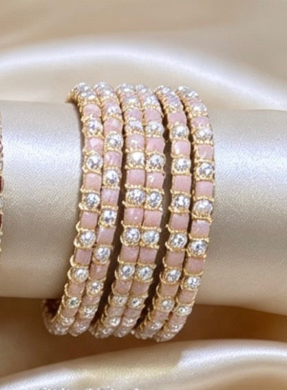 Beaded Bangle Set   2.8"