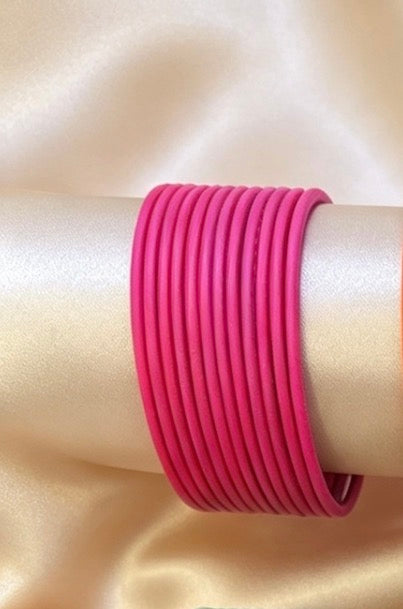 Matte Plain Coloured Bangles   2.8