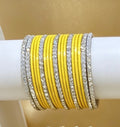 Yellow Statement Bangles   2.6"