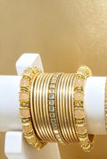 Gold Statement Bangle Set  2.6
