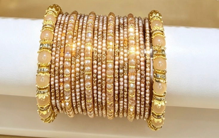 Gold Statement Bangle Set  2.6