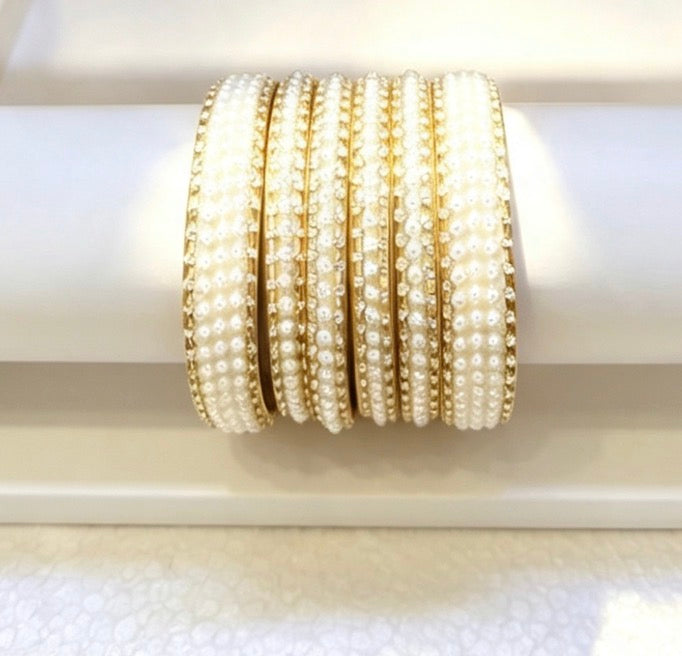 White Statement Bangle Sets  2.6'