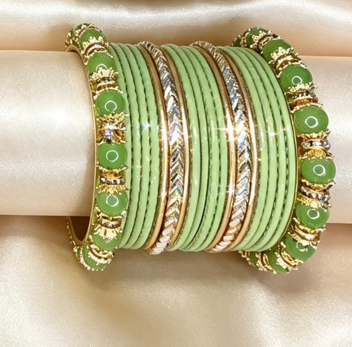 Mint Statement Bangle Sets   2.6"