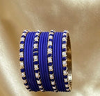 Royal Blue Statement Bangle sets  2.6"