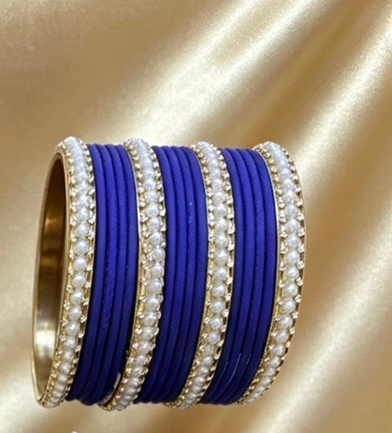 Royal Blue Statement Bangle sets  2.6"