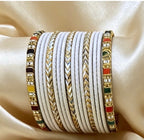 White Statement Bangle Sets 2.8"