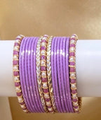Lilac Statement Bangle Sets. 2.8"