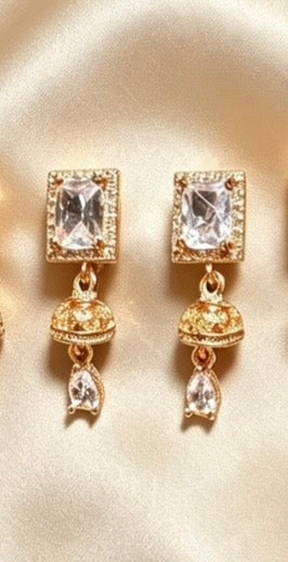 American Diamond  Mini Jhumki  Earrings
