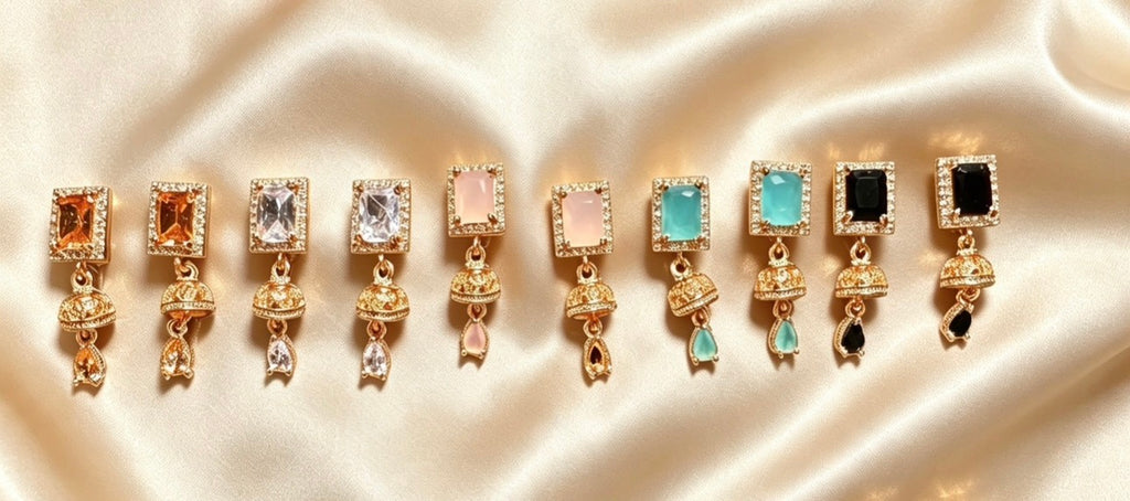 American Diamond  Mini Jhumki  Earrings