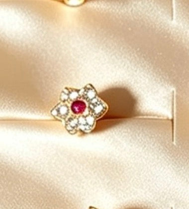 Elegant South Asian Gold Plated Nose Rings