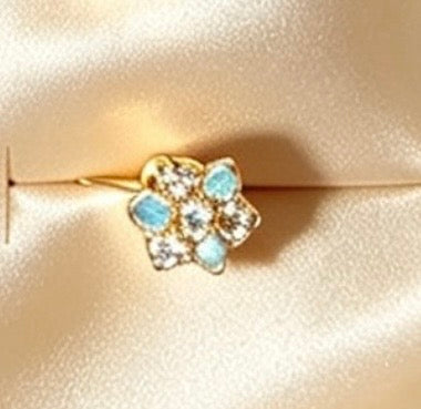 Elegant South Asian Gold Plated Nose Rings