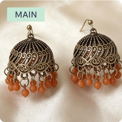 Antique Gold Small Jhumkis